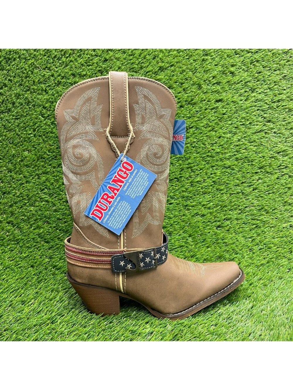 Durango Crush 12" Womens Size 6 Brown Cowgirl Western Snip Toe Fashion Boots